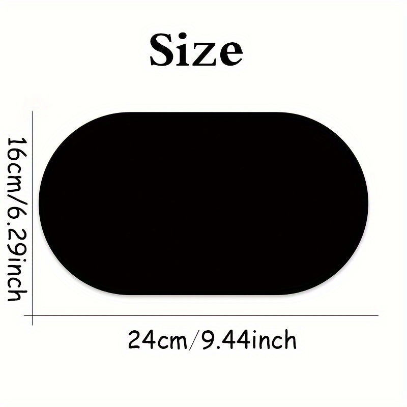 Oval compact mouse pad — single-sided solid-color non-slip pad with PU leather finish, ideal for laptops, office, and gaming — detail view 1