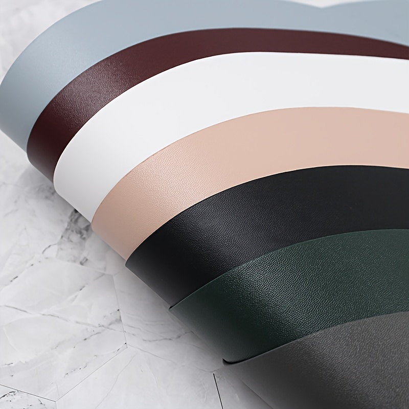 Oval compact mouse pad — single-sided solid-color non-slip pad with PU leather finish, ideal for laptops, office, and gaming — detail view 2