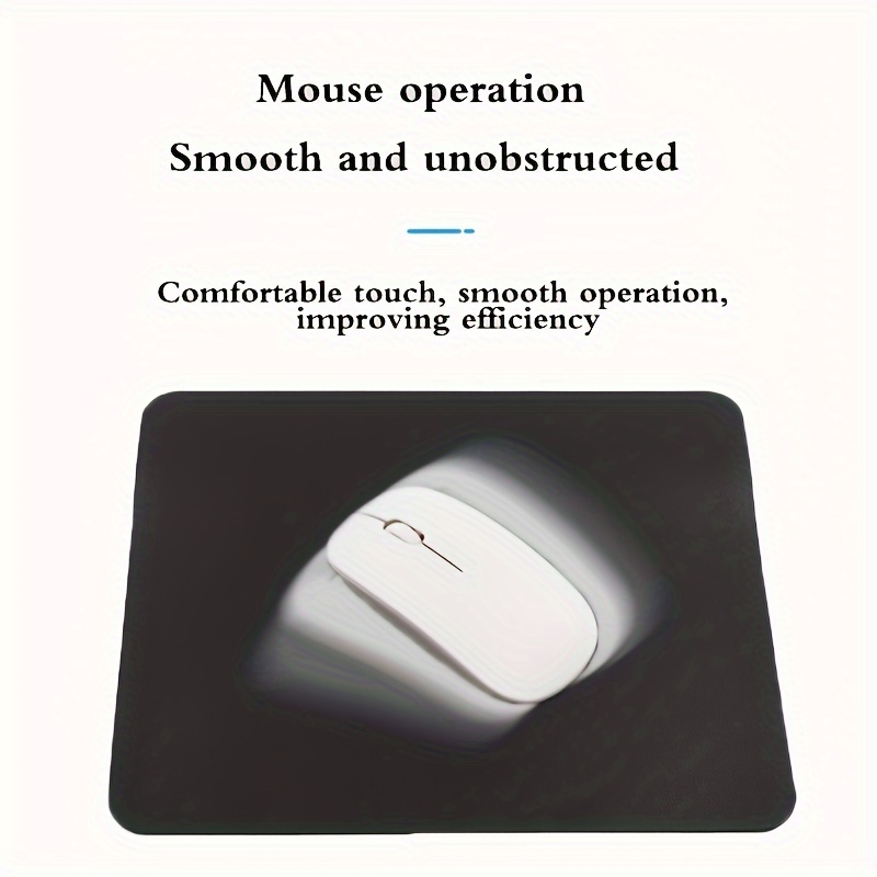 Oval compact mouse pad — single-sided solid-color non-slip pad with PU leather finish, ideal for laptops, office, and gaming — detail view 3