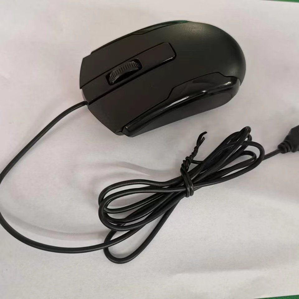 USB optical wired mouse detail image 1 for desktop and laptop use in office and home