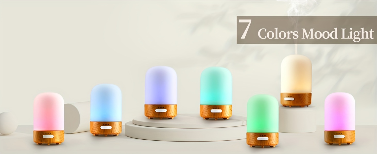 100ml glass essential oil diffuser, 1 unit with night light, timer, auto-shutoff, silent mini ultrasonic aromatherapy diffuser for home humidifier detail image 7