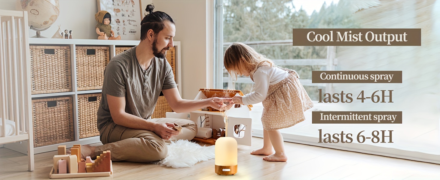 100ml glass essential oil diffuser, 1 unit with night light, timer, auto-shutoff, silent mini ultrasonic aromatherapy diffuser for home humidifier detail image 8