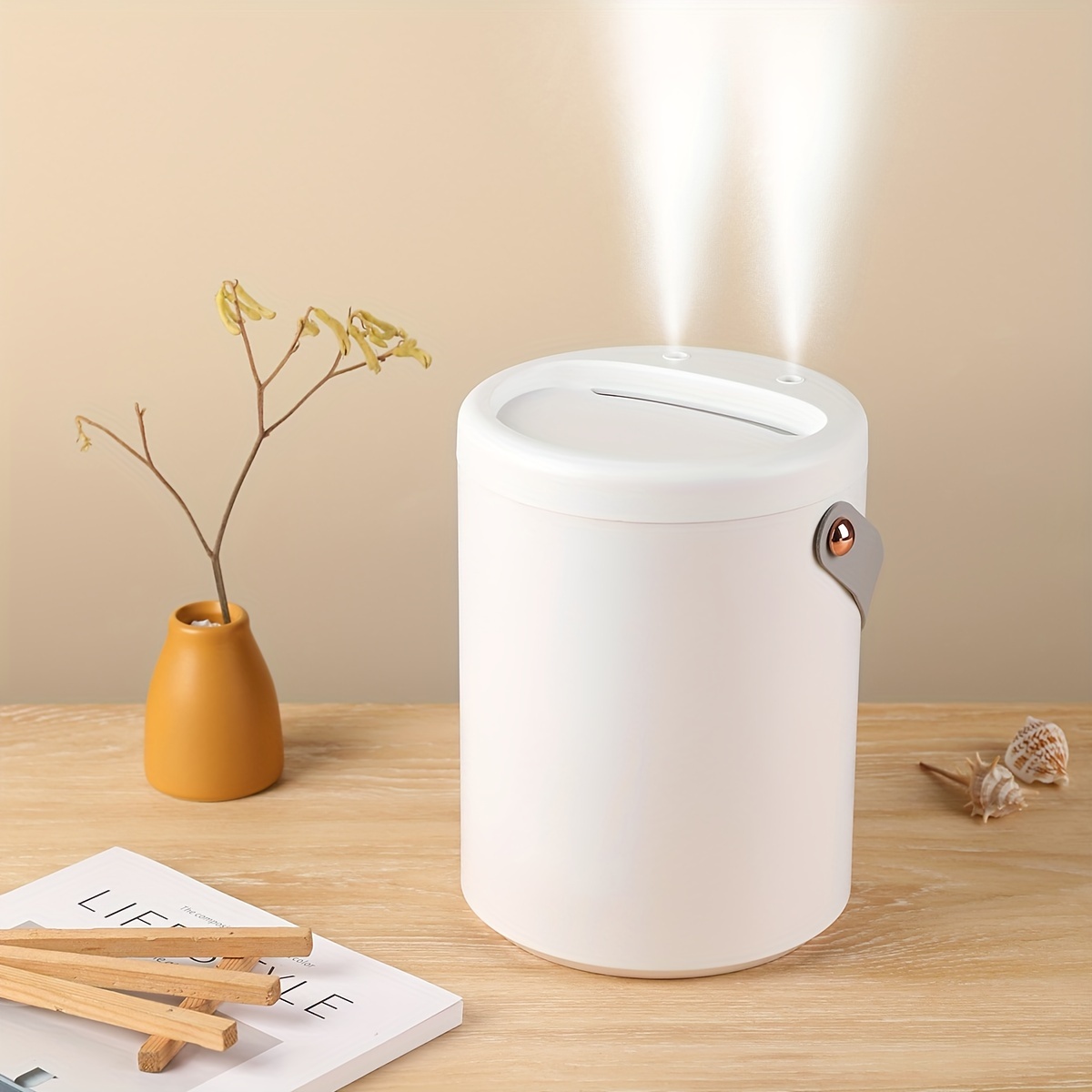 3L USB Humidifier with Night Light — USB Port & Control Buttons