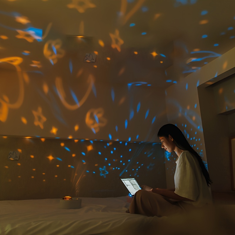 Creative starry sky projection humidifier for bedroom, office, or living room — large-capacity home humidifier detail view 1