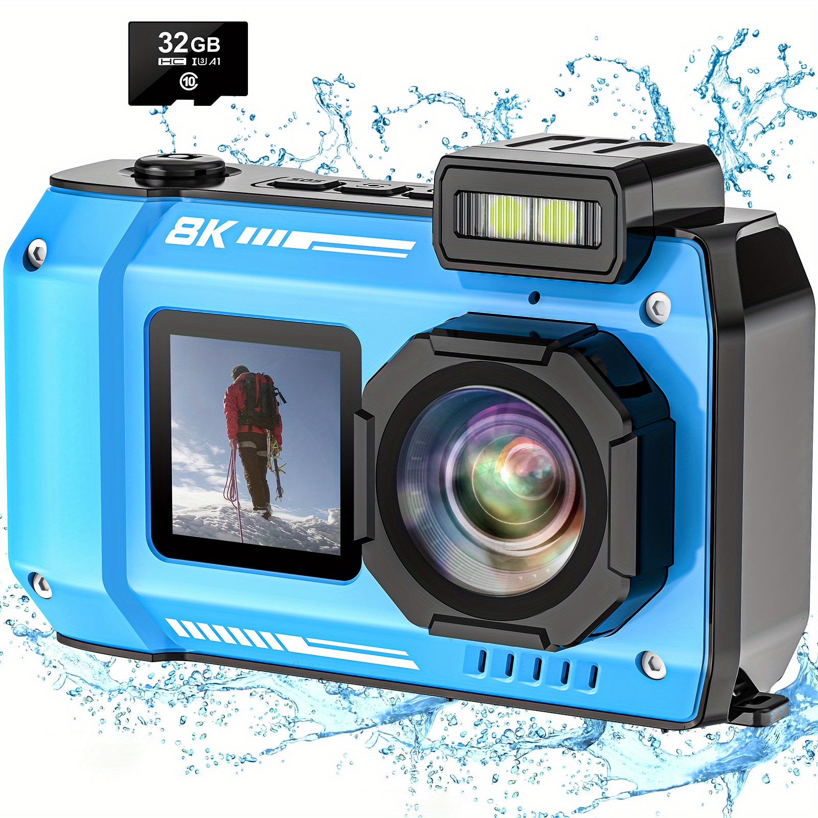 8K Underwater Camera — Side View with Zoom Lens