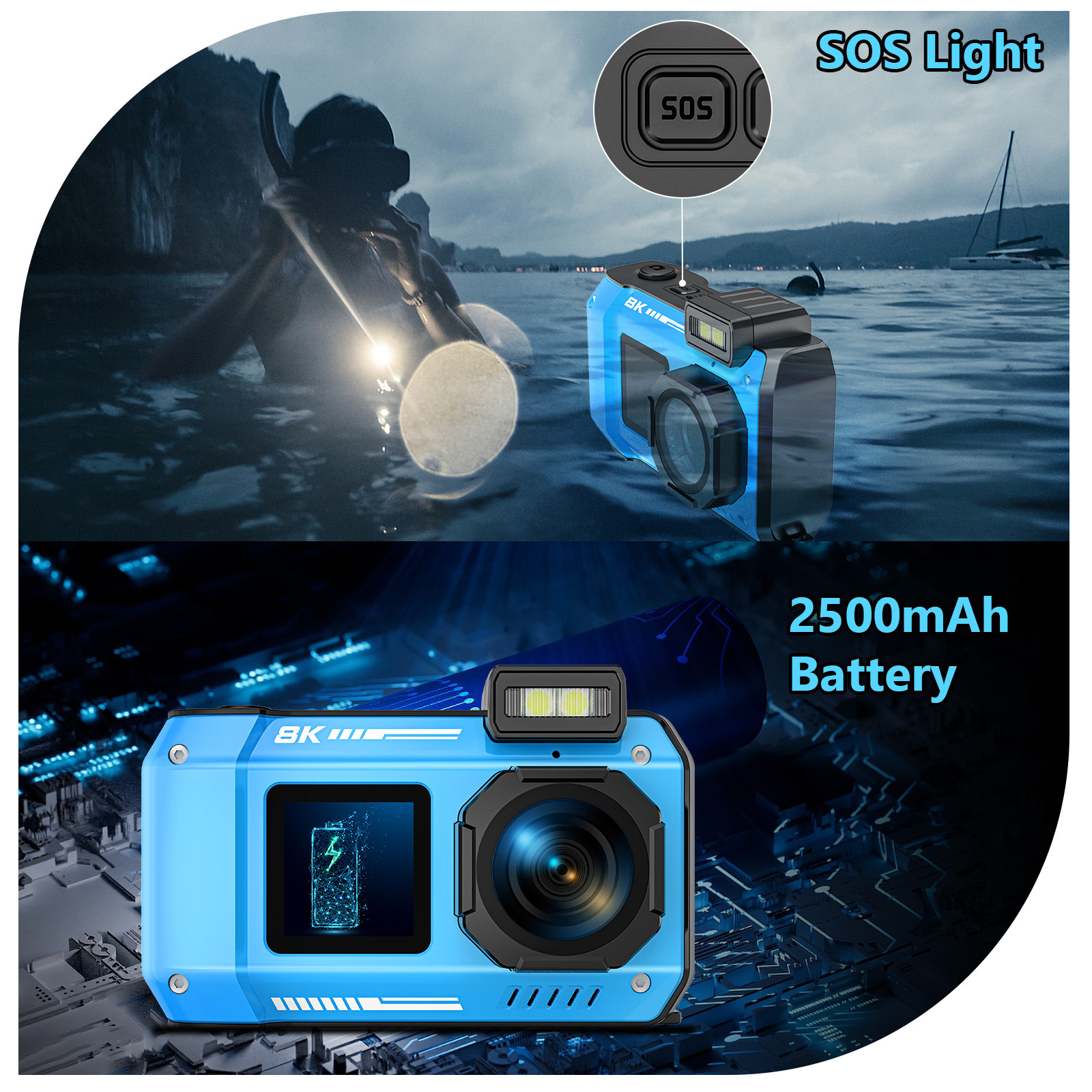 8K Underwater Camera — In-Use Underwater Scene