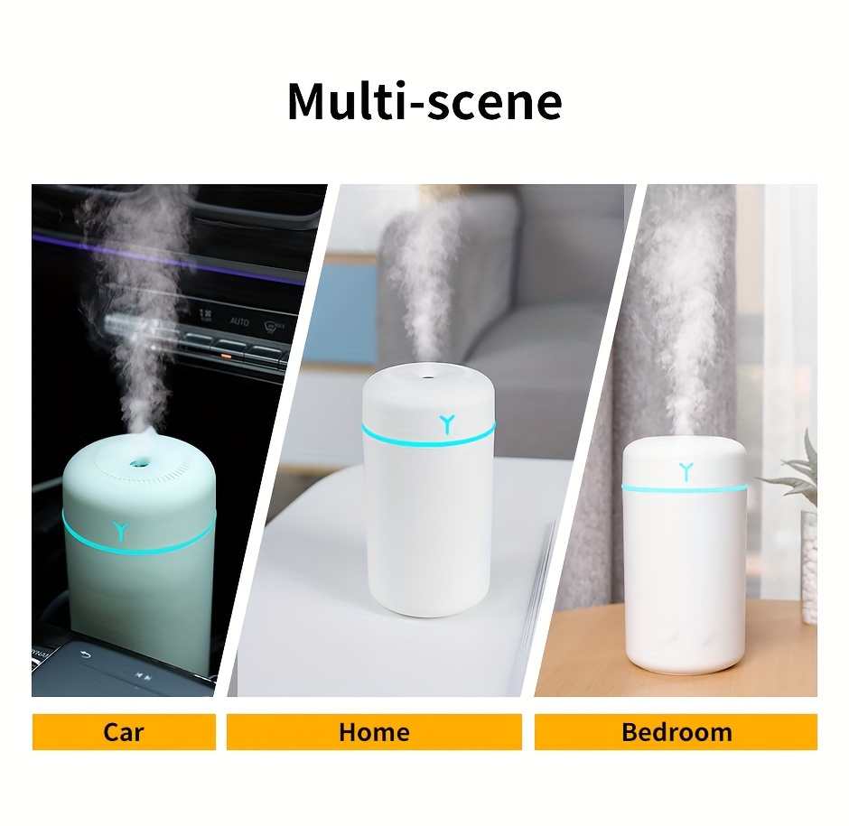 Portable USB humidifier — side view with size reference