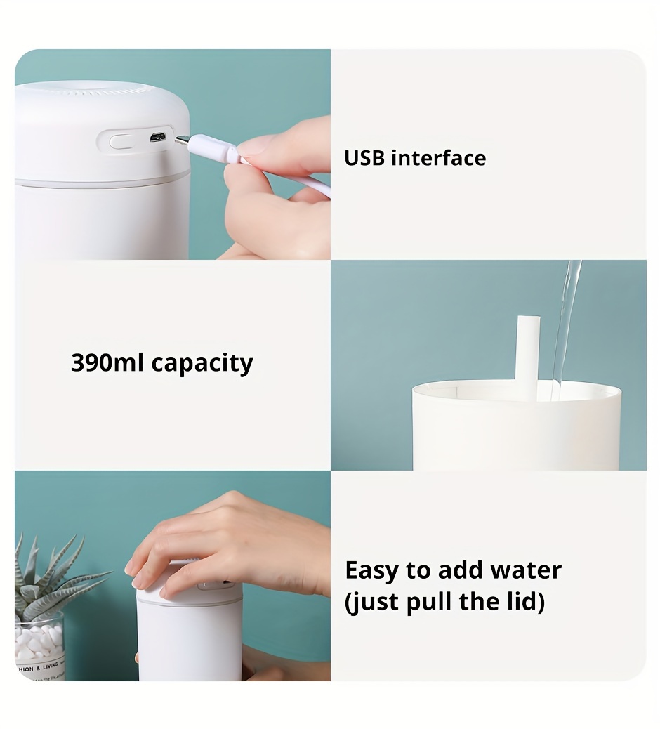 Portable USB humidifier — mist output demonstration