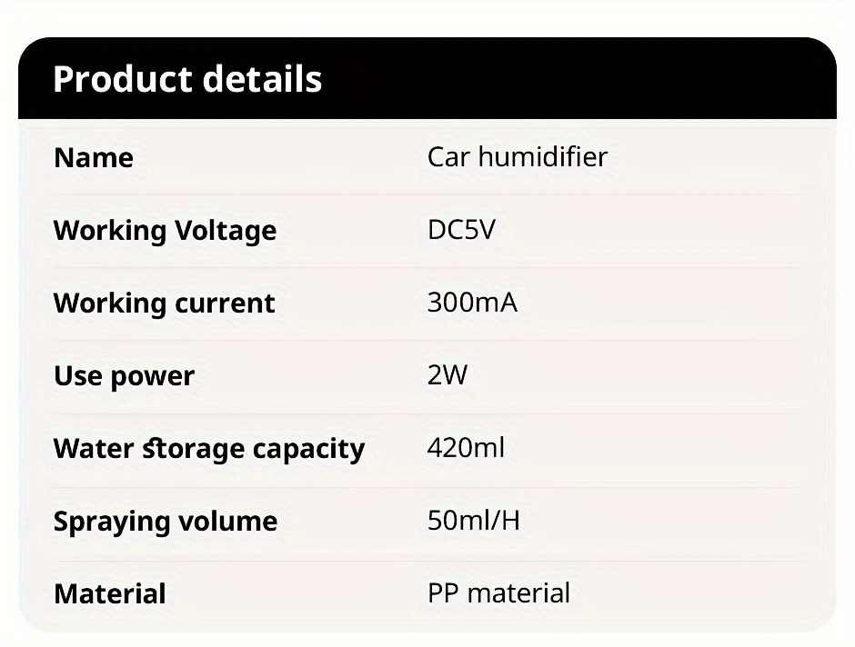 Portable USB humidifier — fits in standard car cup holder