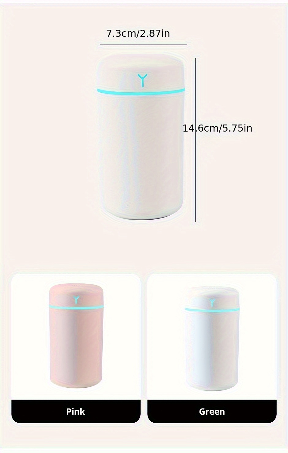Portable USB humidifier — styled on a desk