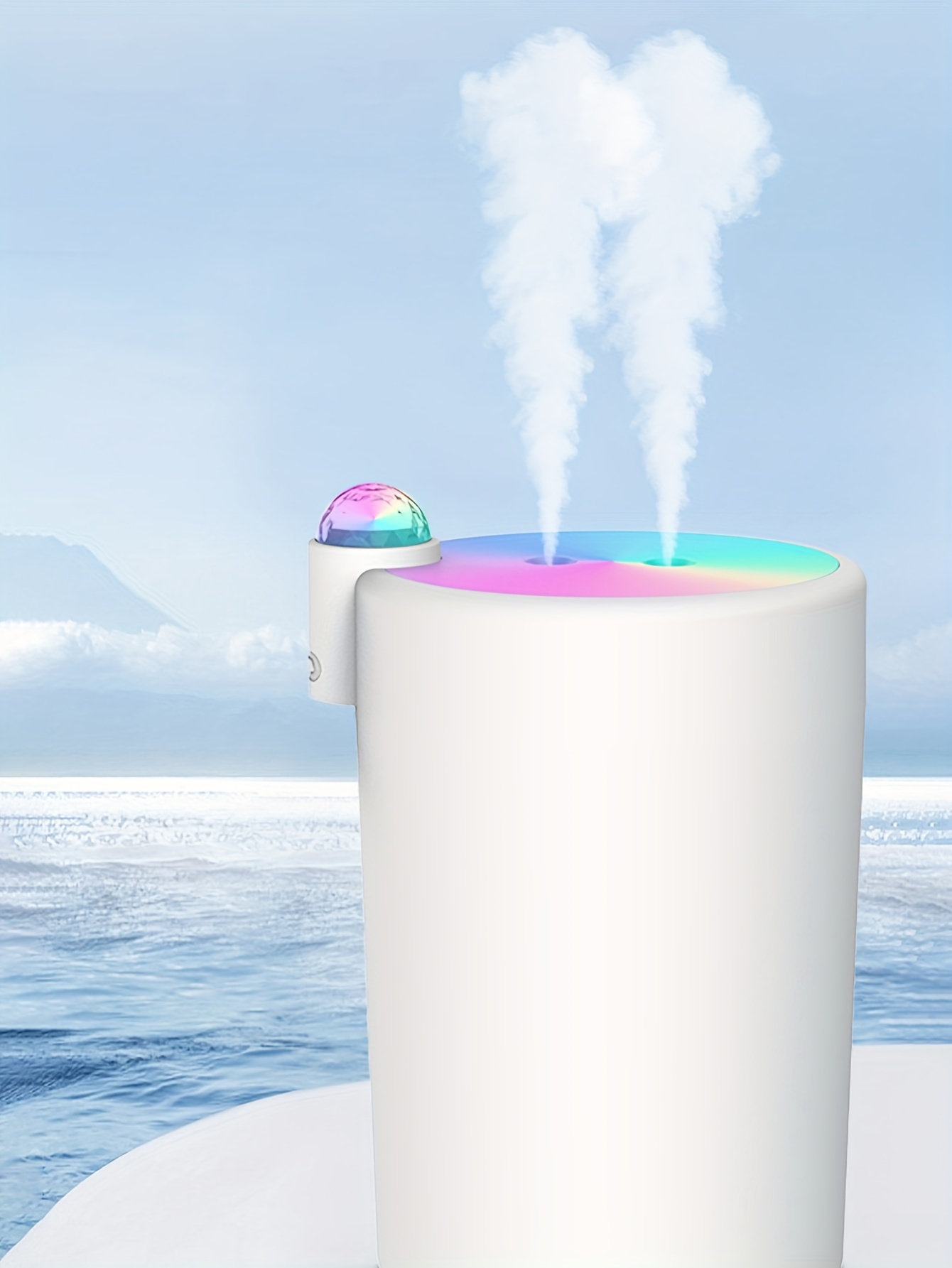 2000ml Large Dual-Mist Marquee Humidifier, Home USB Bedroom Desk Quiet Dense Mist with Night Light Ambient Lamp Multi-Function Dual-Port Humidifier Detail Image 0