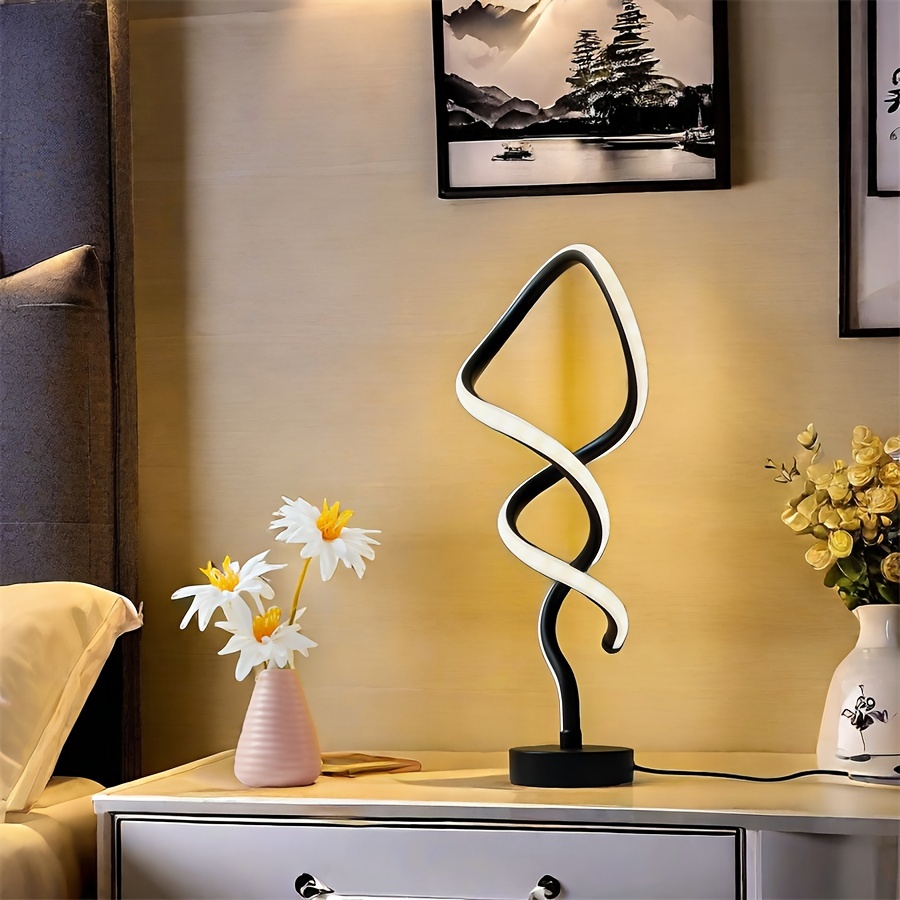 USB adjustable-color-temperature cane-style desk lamp — front view