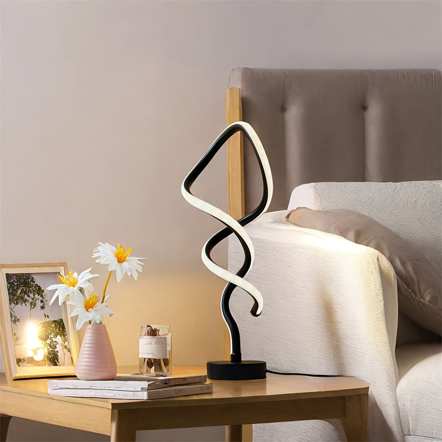 USB adjustable-color-temperature cane-style desk lamp — living room setup