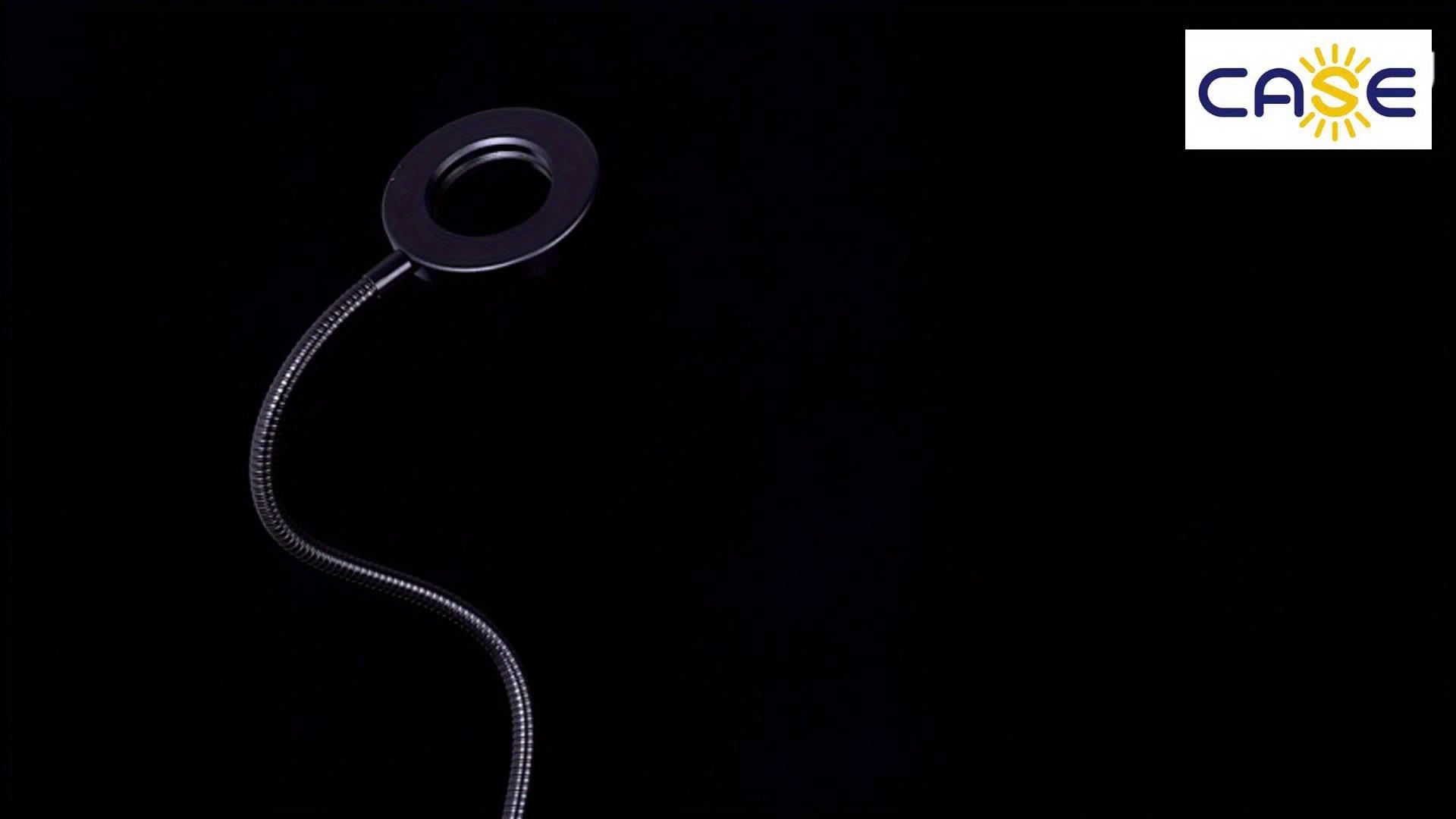 Dimmable Metal Gooseneck Clamp Lamp with USB Port and 23 LEDs — Real-World Setup on Desk with Laptop and Notebook