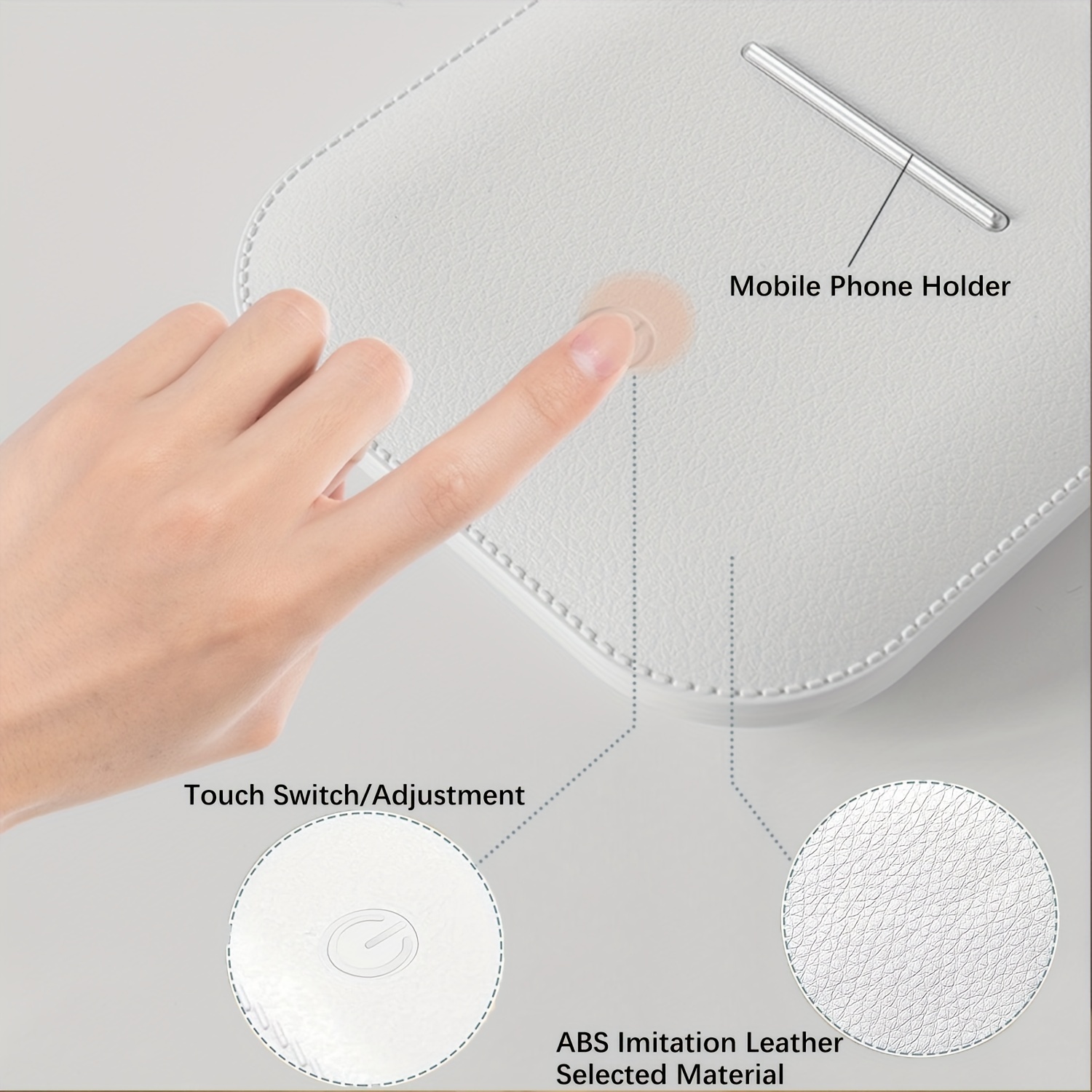LED Desk Lamp — In use on a study desk, warm light mode active