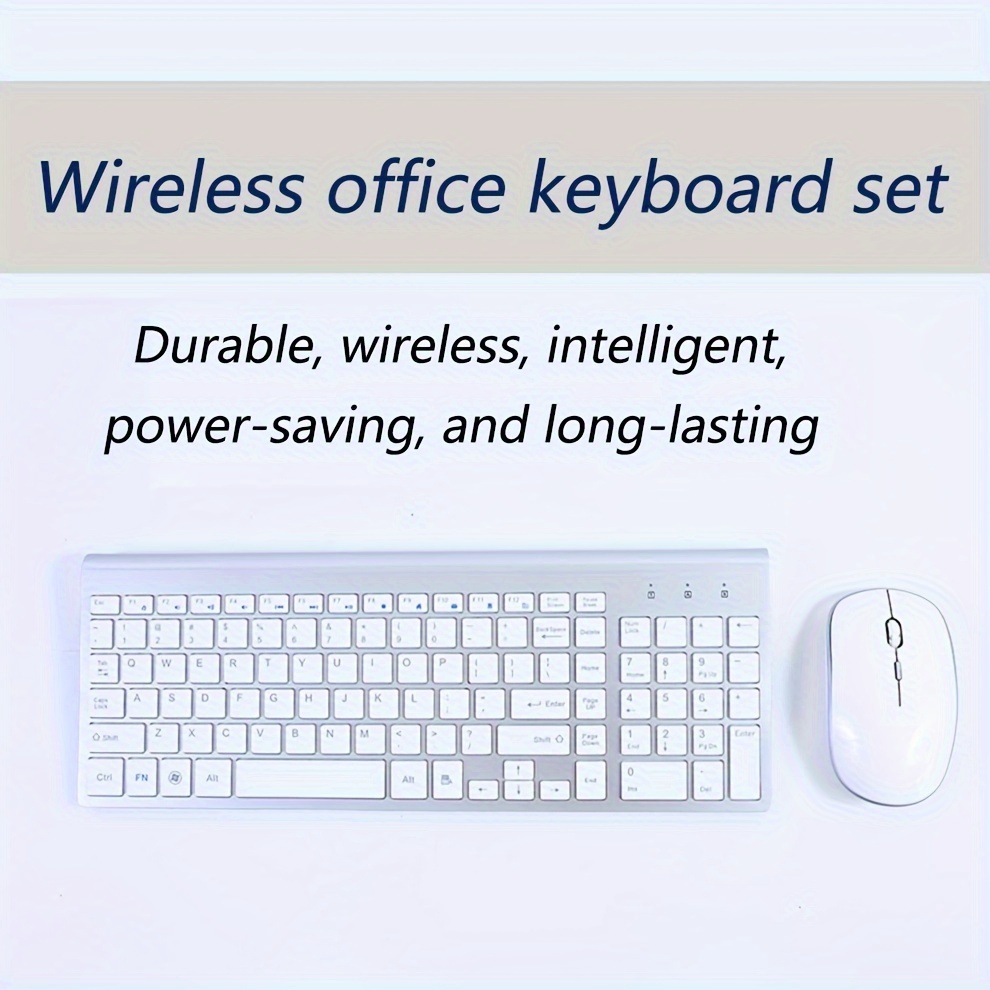 Wireless Keyboard and Mouse Set — Front View