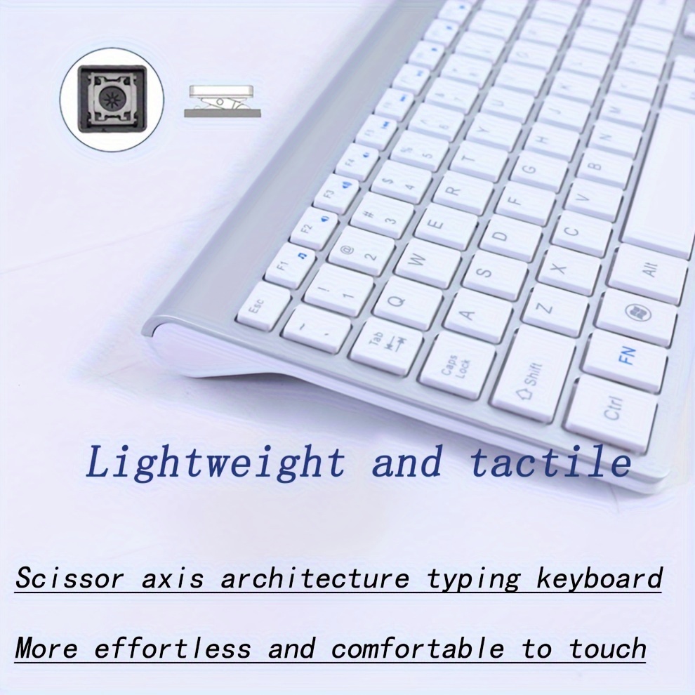 Wireless Keyboard and Mouse Set — Side View