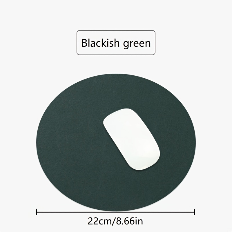 Macaron-Style PU Leather Mouse Pad — Side view showing thickness and felt bottom layer