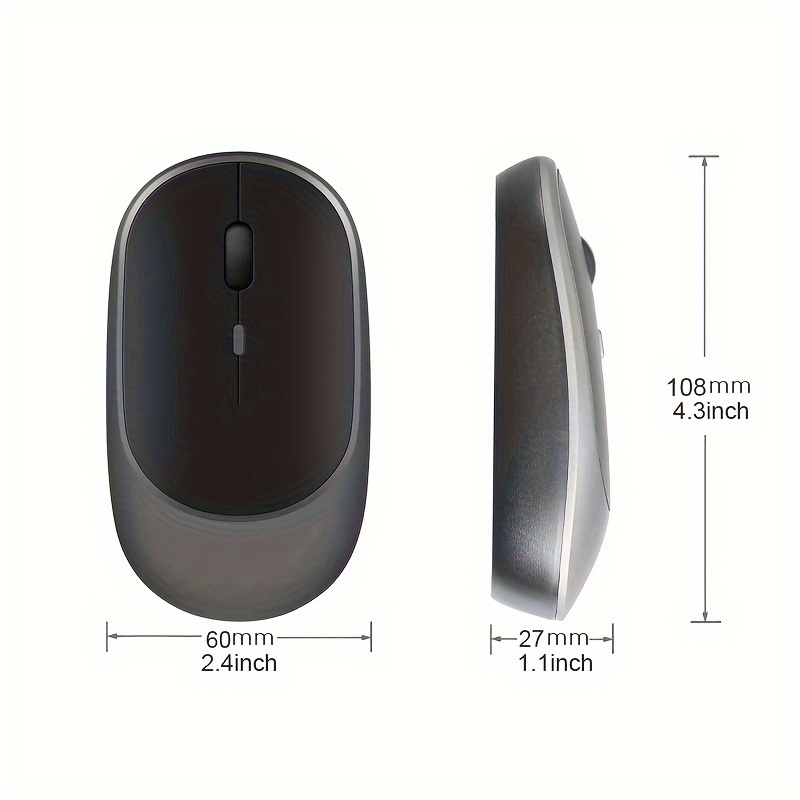 Dual-tone 2.4G wireless mouse — side view