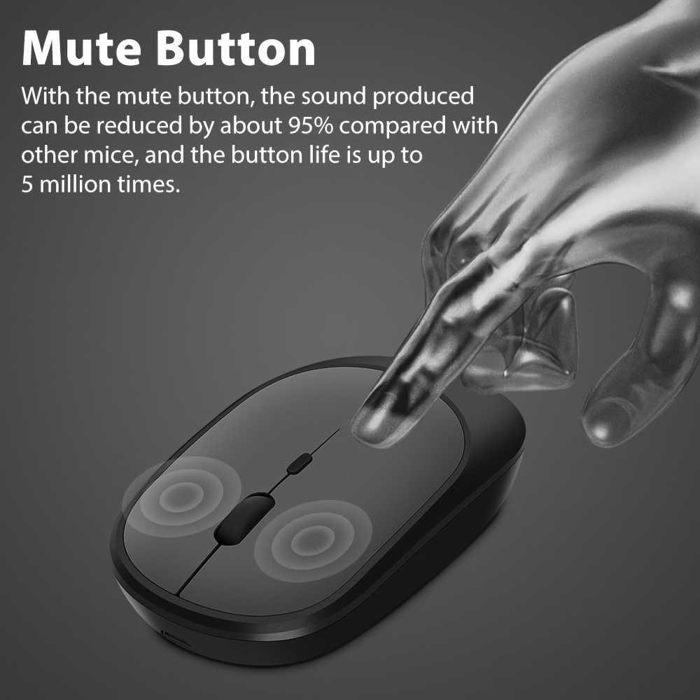 Dual-tone 2.4G wireless mouse — angled view