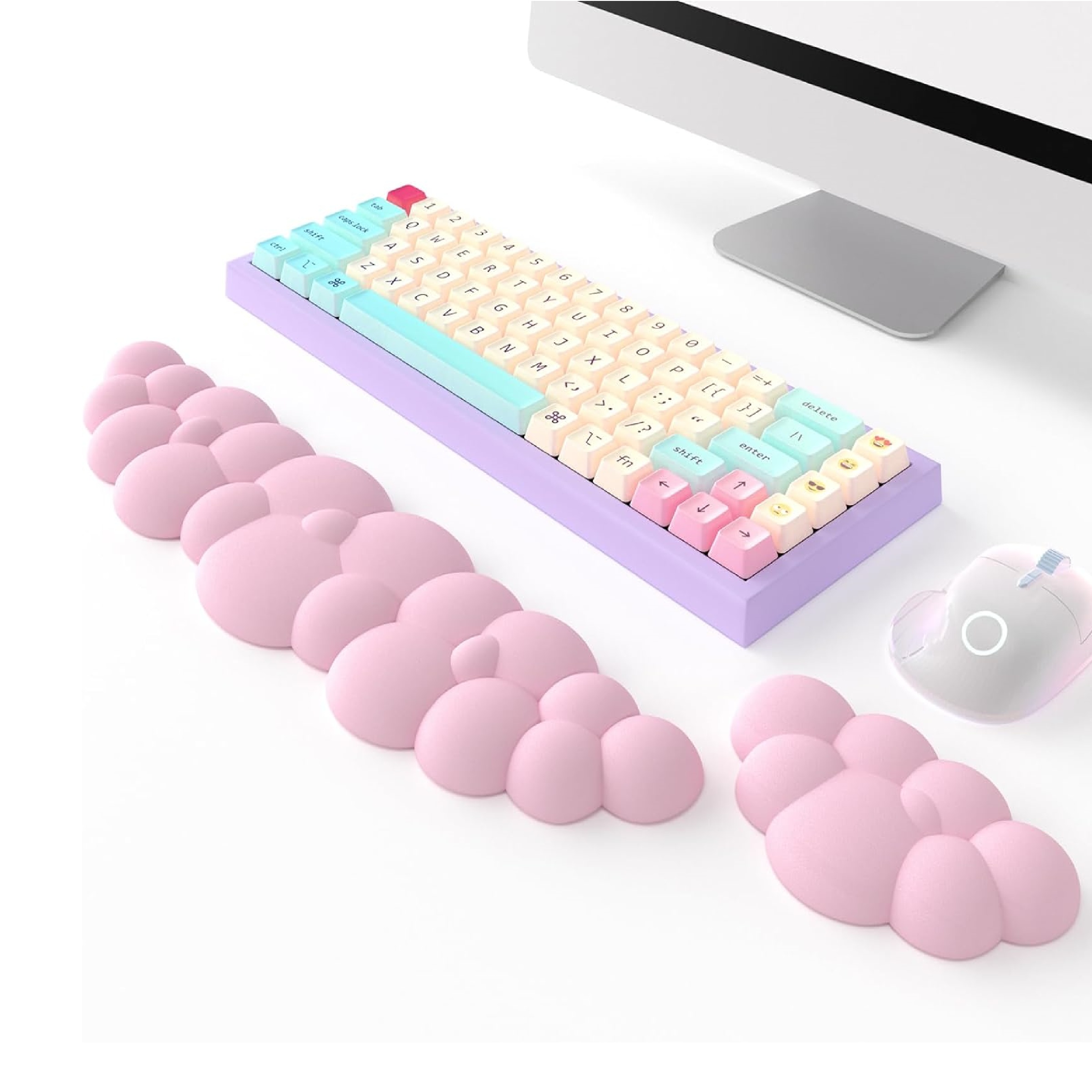 Cloud-Shaped Keyboard Wrist Rest and Mouse Pad Set — Product Detail Image 3