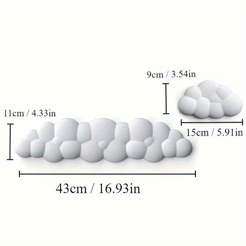 Cloud-Shaped Keyboard Wrist Rest and Mouse Pad Set — Product Detail Image 4