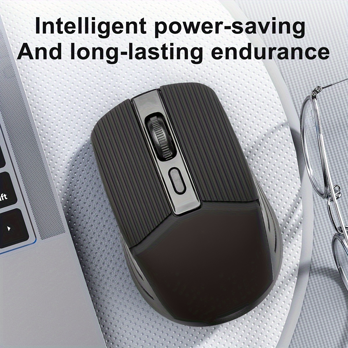 Wireless mouse — top view (button labeling)