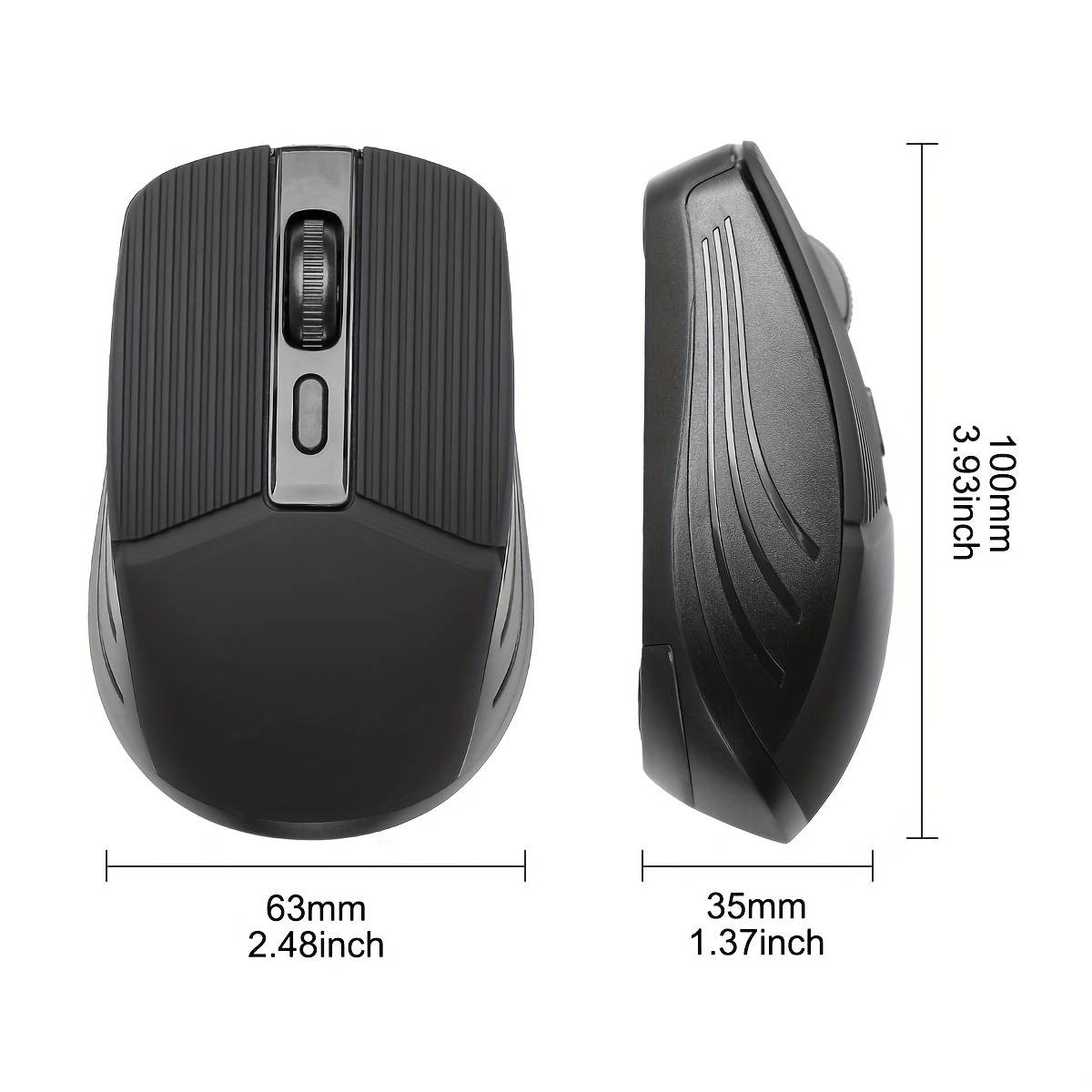 Wireless mouse — in use on laptop