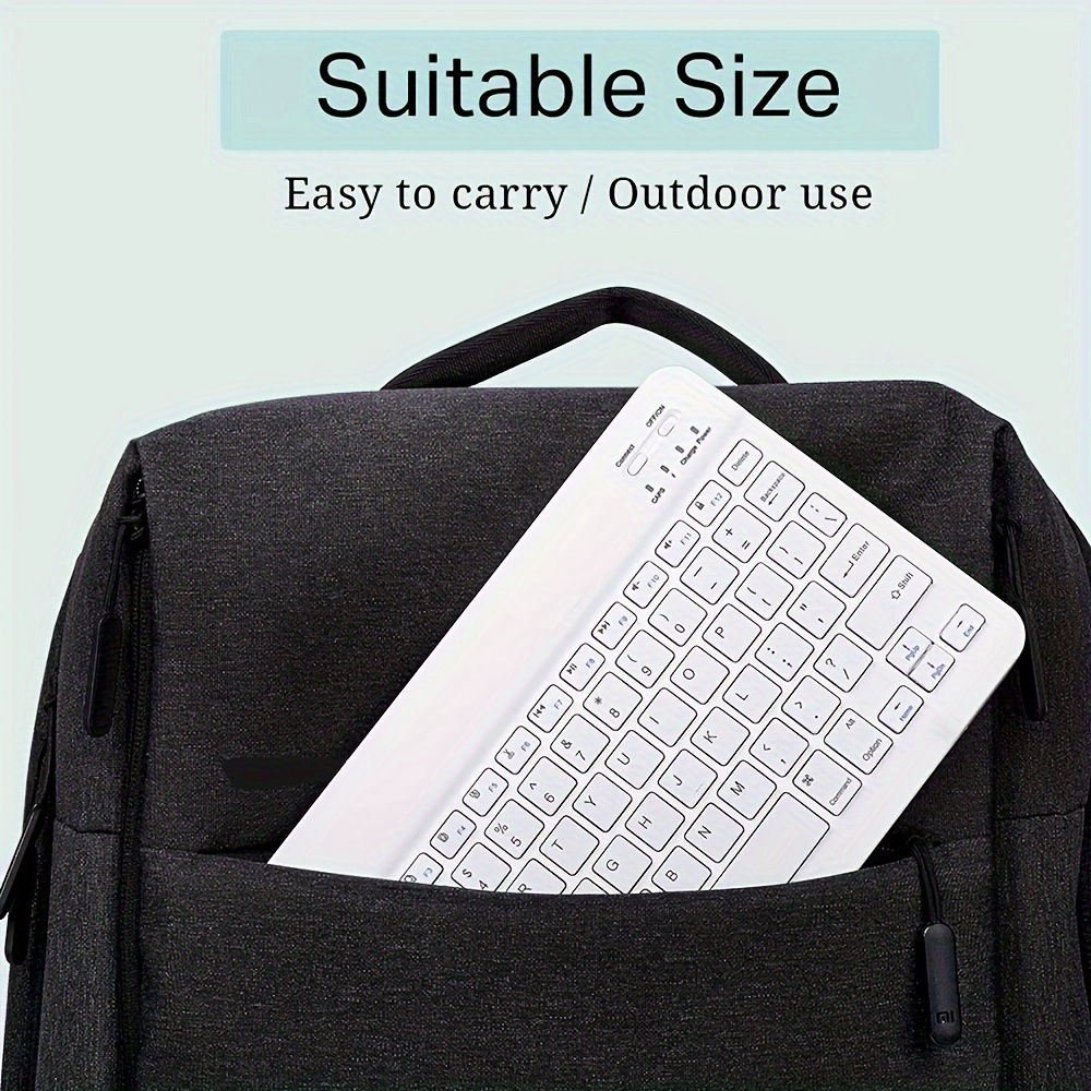 Ultra-thin portable Bluetooth keyboard and mouse set for iPad, tablets, and laptops — product overview