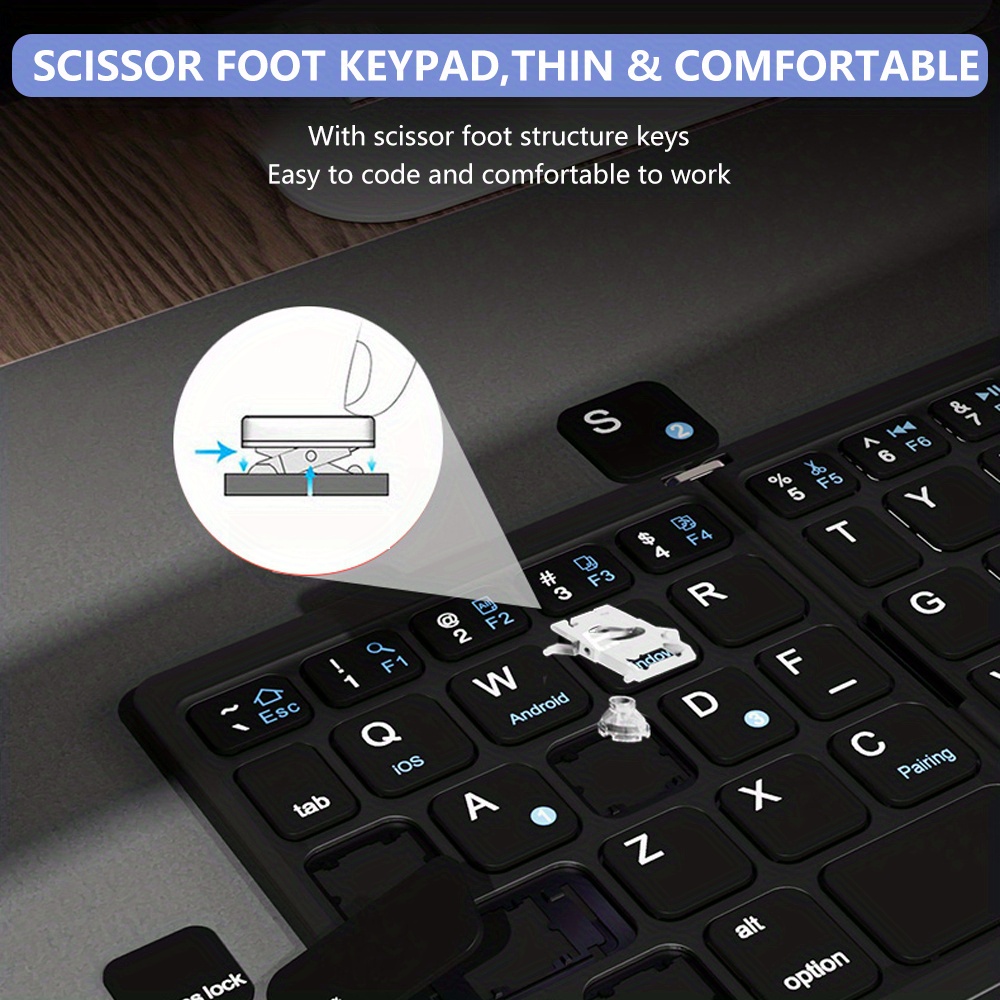 Keyboard paired with tablet in landscape orientation