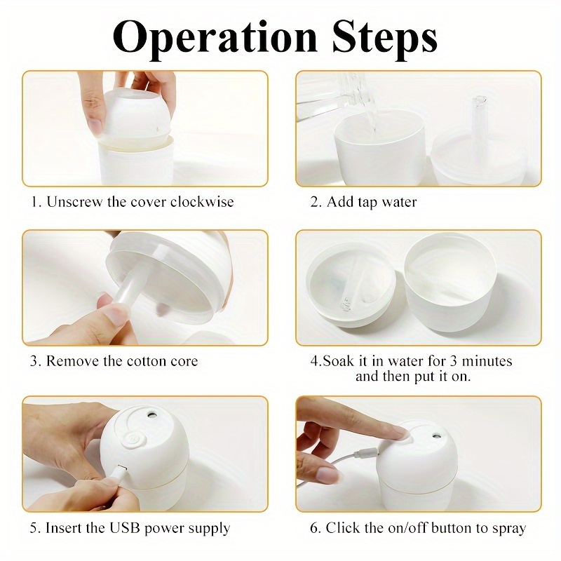 desktop humidifier portable humidifier ambient holiday gift suitable for families bedrooms living rooms office details 8