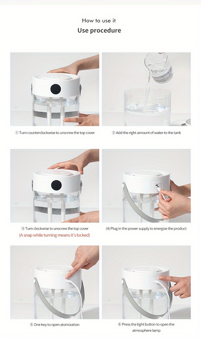 1 large capacity silent humidifier double head spray air humidifier transparent usb details 11