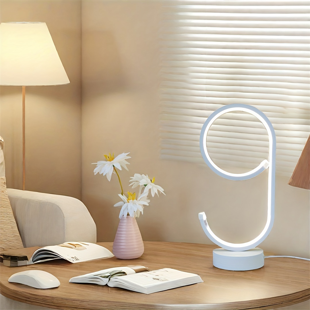 aluminum led desk lamp with adjustable 3 color lighting usb powered for office decor details 2