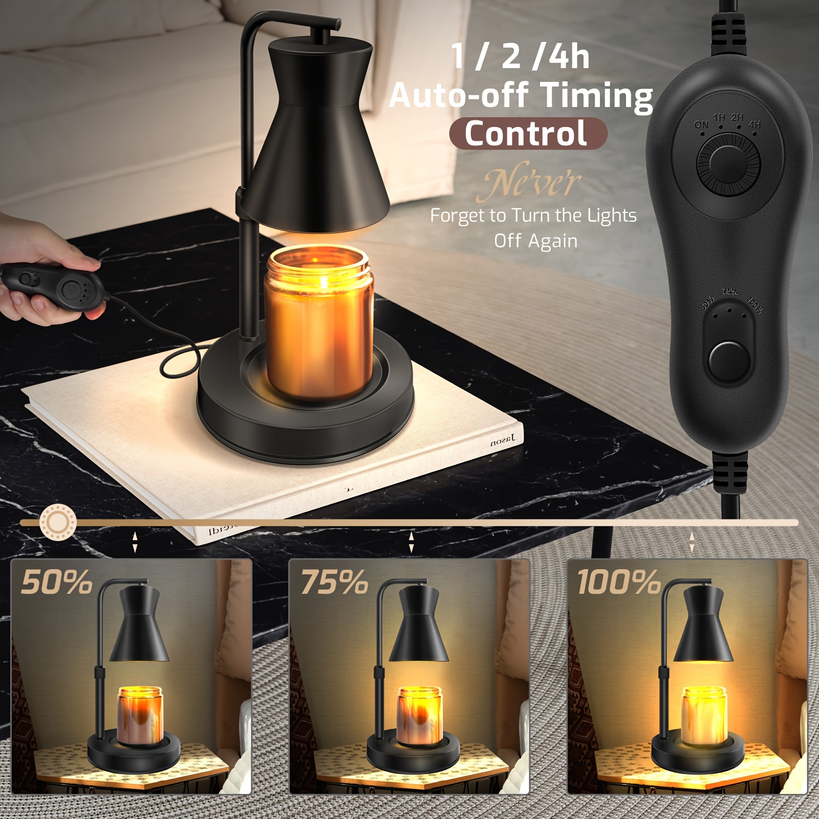 warmer with adjustable height lamp candle warmer for jar candles candle light warmer with 2 bulbs idea for day christmas gift details 3