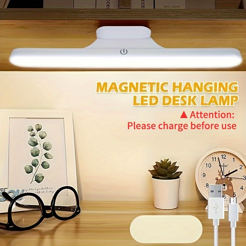 led magnetic reading light 3 color adjustable portable no drill installation usb rechargeable for desks closets dorms details 0
