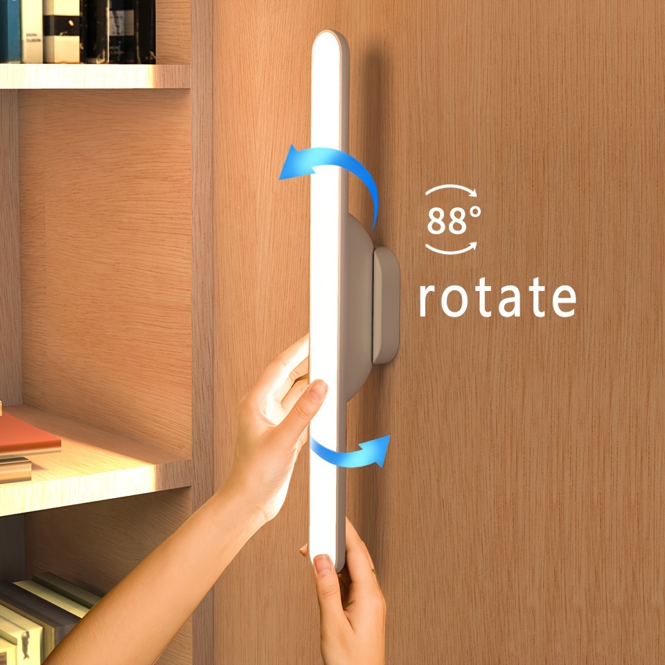 led magnetic reading light 3 color adjustable portable no drill installation usb rechargeable for desks closets dorms details 3