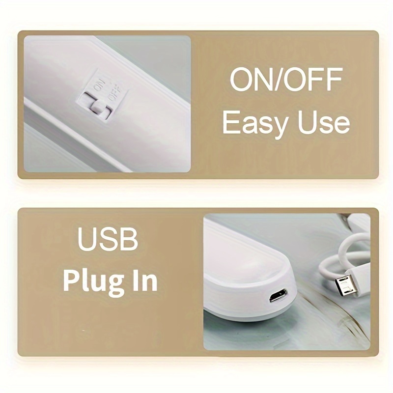 led magnetic reading light 3 color adjustable portable no drill installation usb rechargeable for desks closets dorms details 6