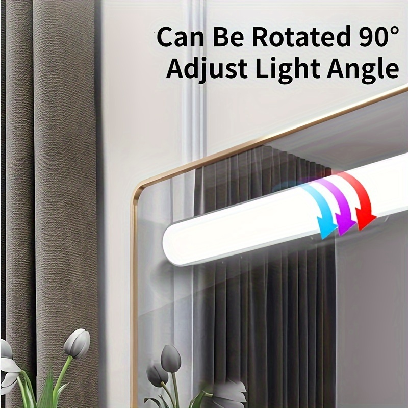led magnetic reading light 3 color adjustable portable no drill installation usb rechargeable for desks closets dorms details 7