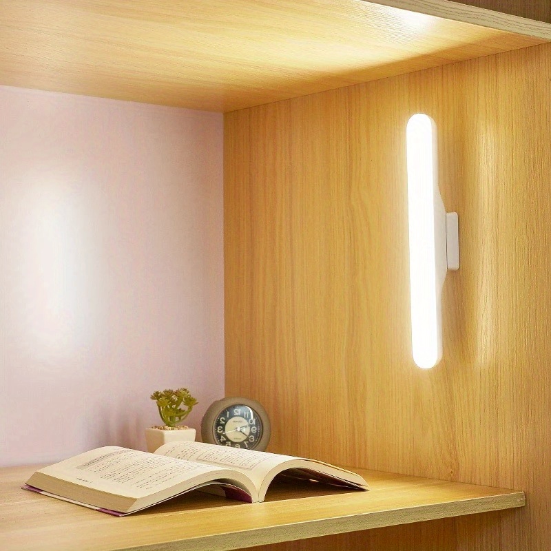 1pc led rechargeable reading light with magnetic absorption can disassemble rotating eye protection desk lamp office under cabinet bookcase reading night light details 2