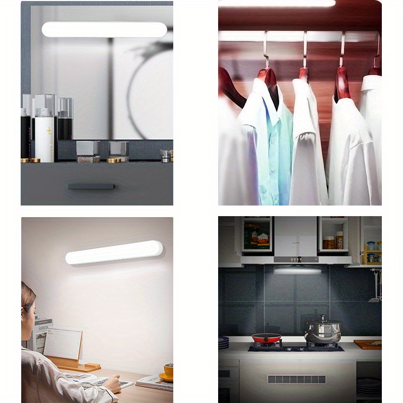 1pc led rechargeable reading light with magnetic absorption can disassemble rotating eye protection desk lamp office under cabinet bookcase reading night light details 4
