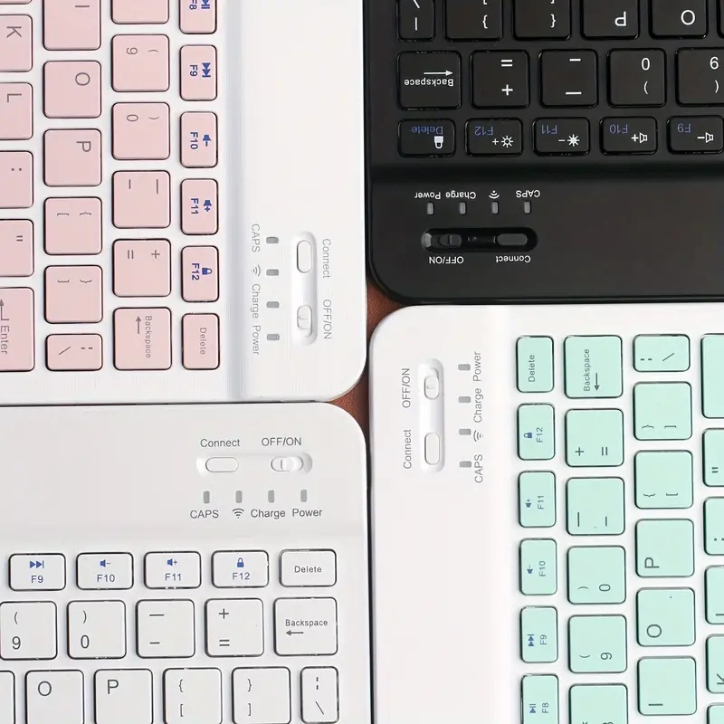 wireless keyboard portable mini 78 key gaming keybaord 10 inch rechargeable keyboard for android ios windows for pc ipad tablet keyboard details 2