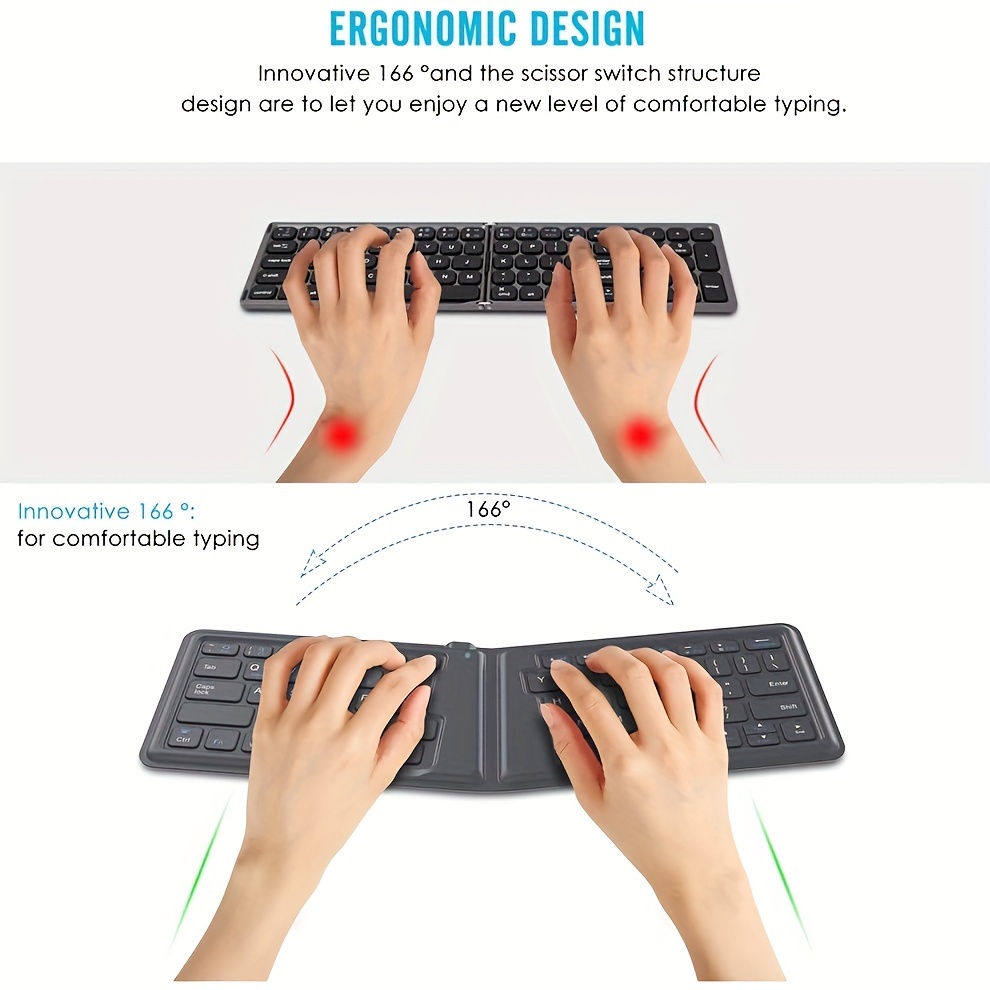 foldable 166 wireless keyboard details 2