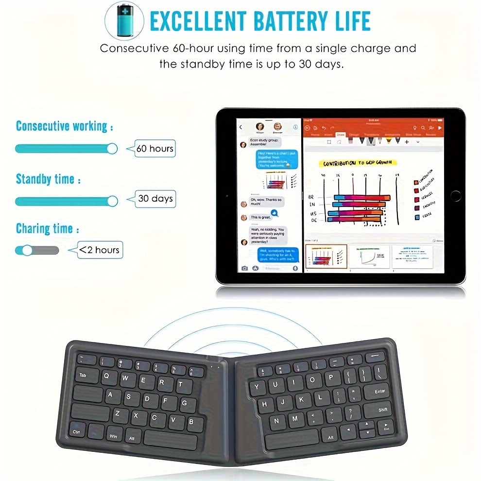 foldable 166 wireless keyboard details 3