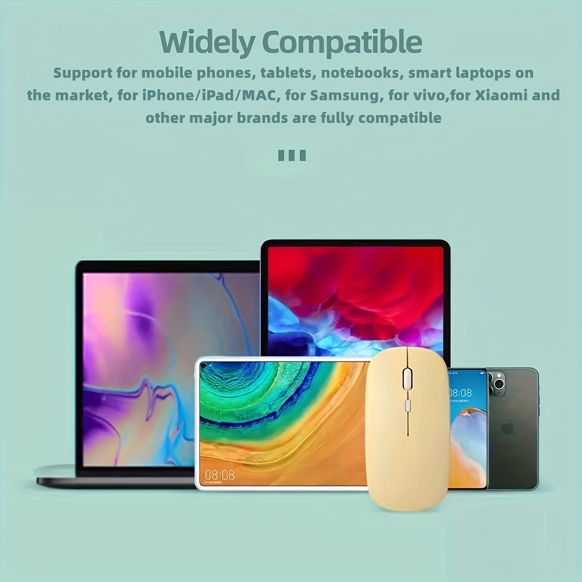 wireless mouse for ipad tab for matepad for for android windows tablet battery mouse for laptop notebook computer details 4