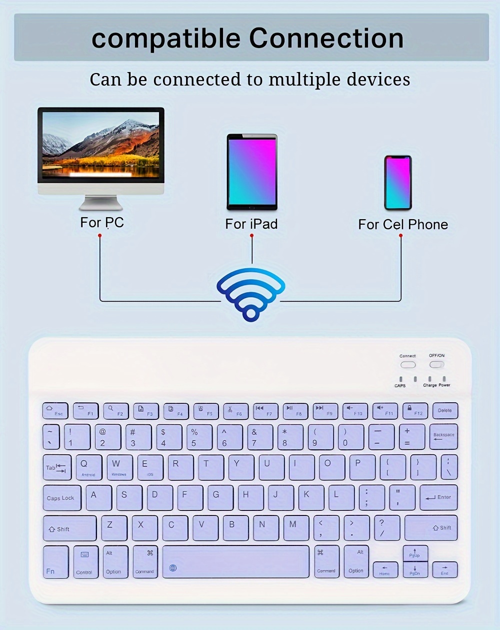 ultra slim set portable bt keyboard and mouse combo suitable for ipad tablet laptop office computer keyboard details 2