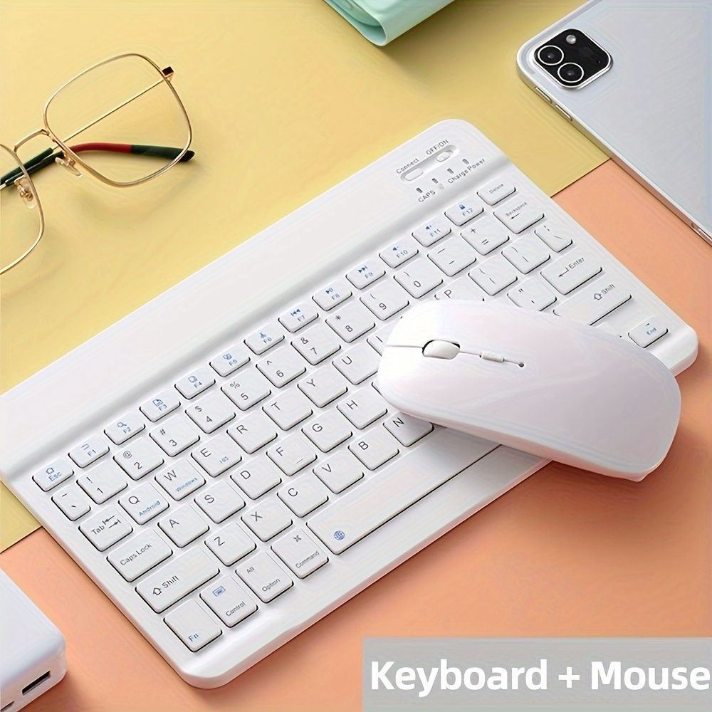 ultra slim set portable bt keyboard and mouse combo suitable for ipad tablet laptop office computer keyboard details 9